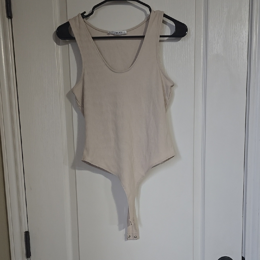 Cream Ribbed Bodysuit